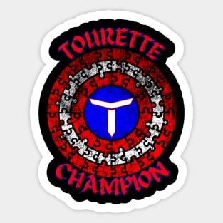 Tourette Champion Hero Shield Sticker